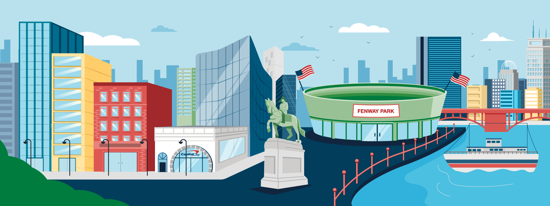 The inside of Capital One's new Boston office location