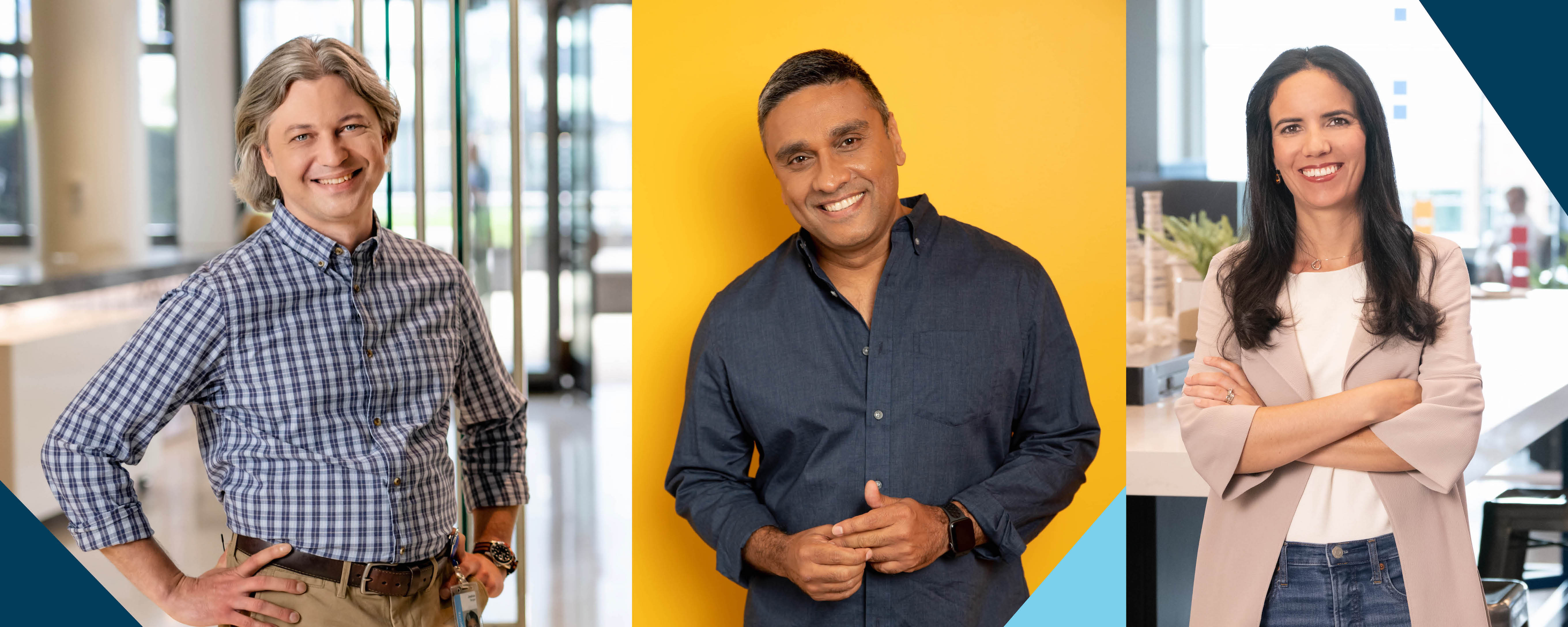 Three Capital One Tech associates stand and pose