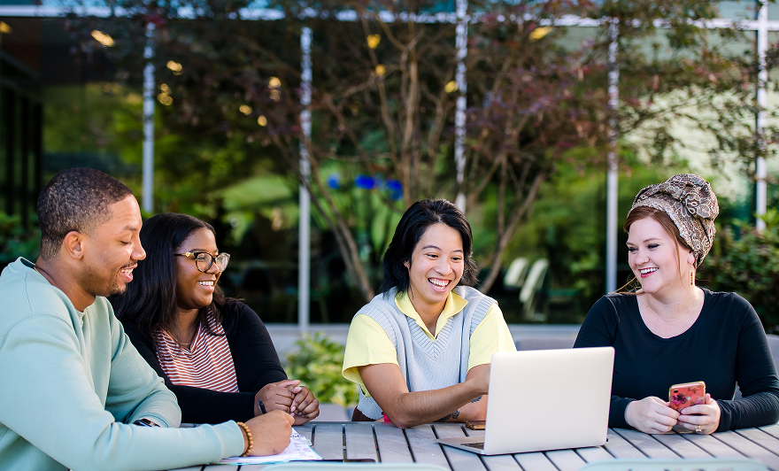 associates outside talking