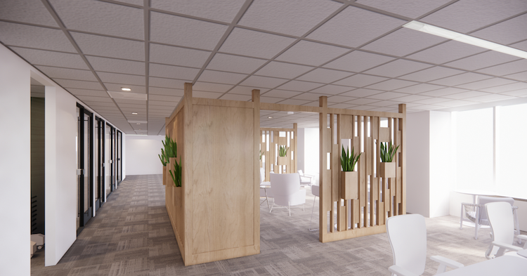 Renderings of inside Capital One